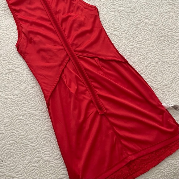 TOPSHOP Dress Red Lace Bodycon US 6 (Euro 38) - Picture 9 of 16